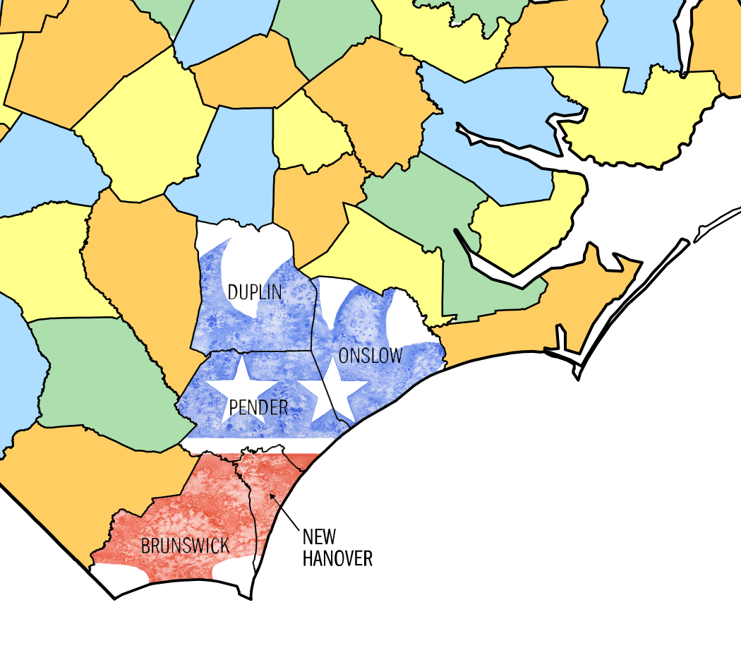 Cape Fear Libertarian Party Region Map CFLP Region Map